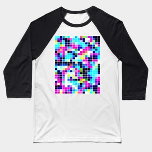 Colorful Mosaic Baseball T-Shirt